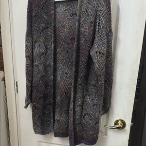 Maurices Blue and Gray Knit Cardigan Sweaters